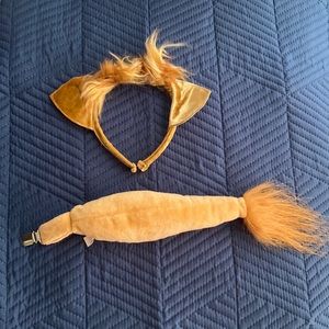 Never used lion ears & clip on tail 🦁